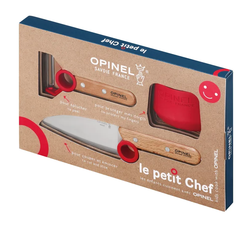 Opinel Le Petit Chef Kitchen Knife and Peeler Set
